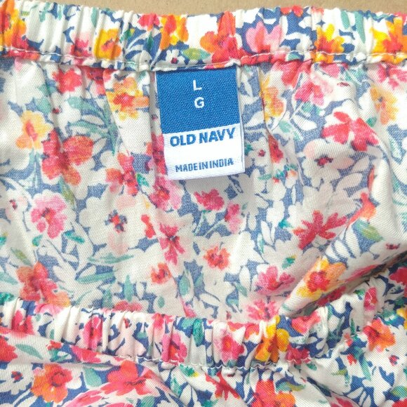 Old Navy Floral Print Puff Sleeve Dress - Multicolor - Picture 7 of 12